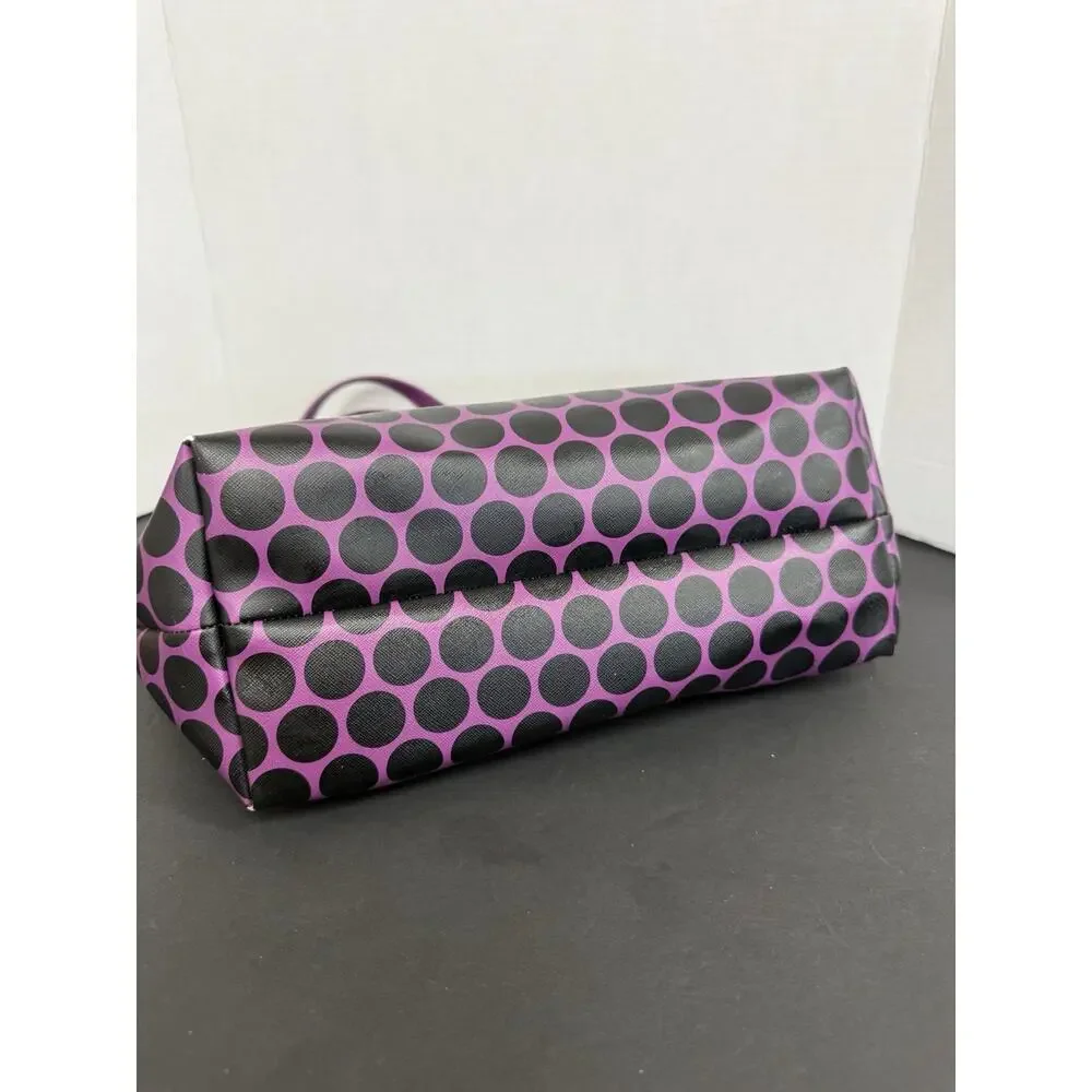 Michael Kors Kiki Large Polka Dot Print Tote Pomegranate & Black